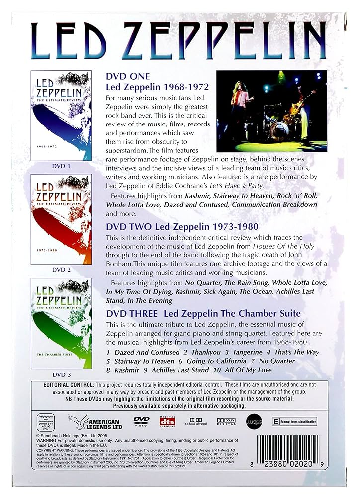 Led Zeppelin: The Ultimate Review : Amazon.pl: Płyty DVD i